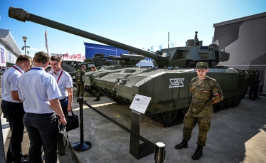 Демонстрація російського танку Т-14 "Армата" під час військового форуму "Армія - 2023", 15 серпня 2023 року. /Getty Images