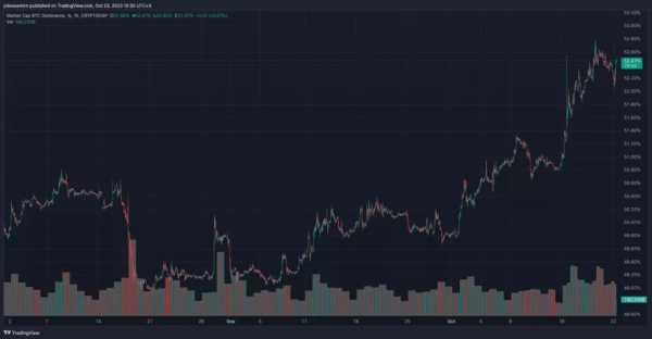 Доминирование биткоина поднялось до двухлетнего максимума | INFBusiness