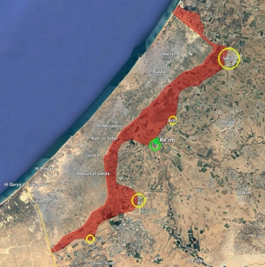Карта вторгнення ХАМАСу в Ізраїль. Джерело: Ukraine Battle Map
