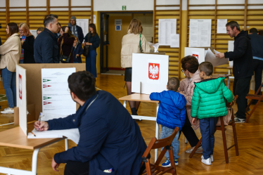 Виборча дільниця на виборах до польського парламенту 15 жовтня 2023 року в Кракові, Польща /Getty Images