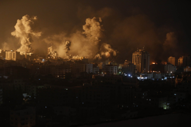 Після ізраїльських авіаударів по центру міста Газа, 9 жовтня 2023 року.