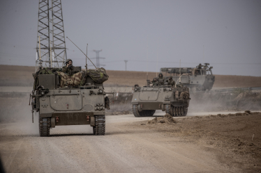 Ізраїльські збройні сили біля кордону Гази в Сдероті, 9 жовтня 2023 р. /Getty Images