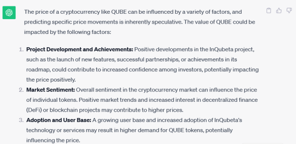 ChatGPT спрогнозировал цены Solana и InQubeta | INFBusiness