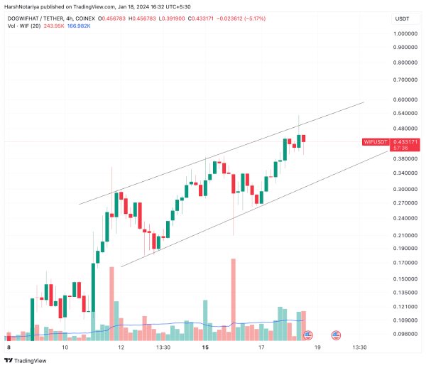 Цена мем-токена Dogwifhat достигла исторического максимума | INFBusiness