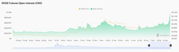 Открытый интерес к DOGE поднялся выше $1 млрд | INFBusiness