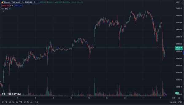 Курс биткоина просел ниже $67 000 | INFBusiness
