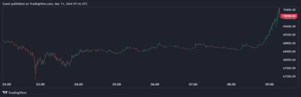 Цена биткоина поднималась до $70 500 | INFBusiness