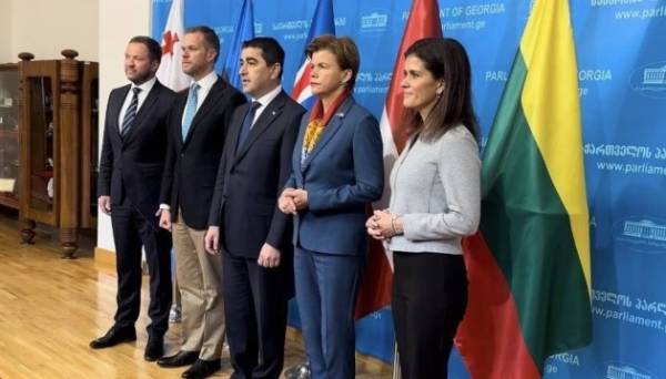 Глави МЗС країн Балтії та Ісландії прибули до Грузії, щоб підтримати президентку й громадськість