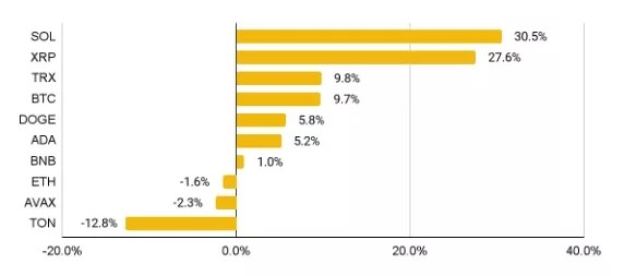 Solana и XRP стали лидерами роста в июле | INFBusiness