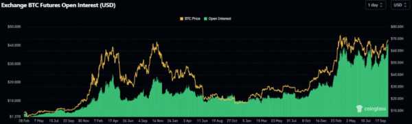 Открытый интерес по BTC-фьючерсам поднялся до максимума | INFBusiness