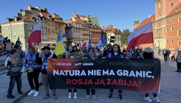 У Варшаві активісти протестували проти екозлочинів Росії | INFBusiness