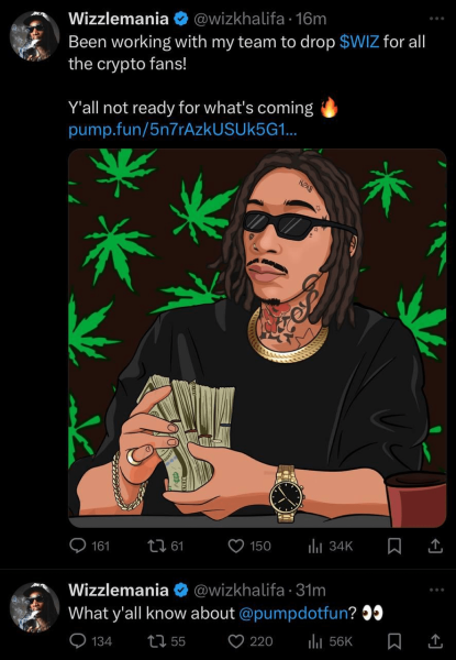 Криптоскаммеры взломали X-аккаунт рэпера Wiz Khalifa | INFBusiness