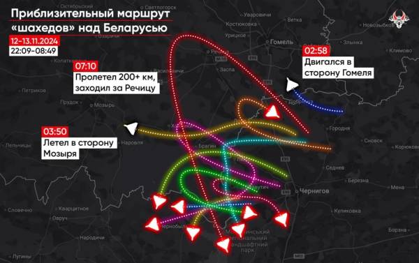 У Білорусь вночі залетіли щонайменше 12 «Шахедів», піднімали авіацію - Гаюн | INFBusiness