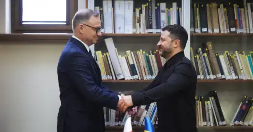 Зеленський зустрівся з Дудою