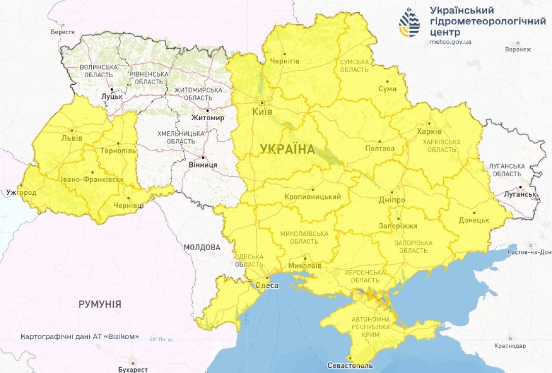 Погода сьогодні: у яких регіонах готуватися до гроз, граду та поривчастого вітру - карти | INFBusiness