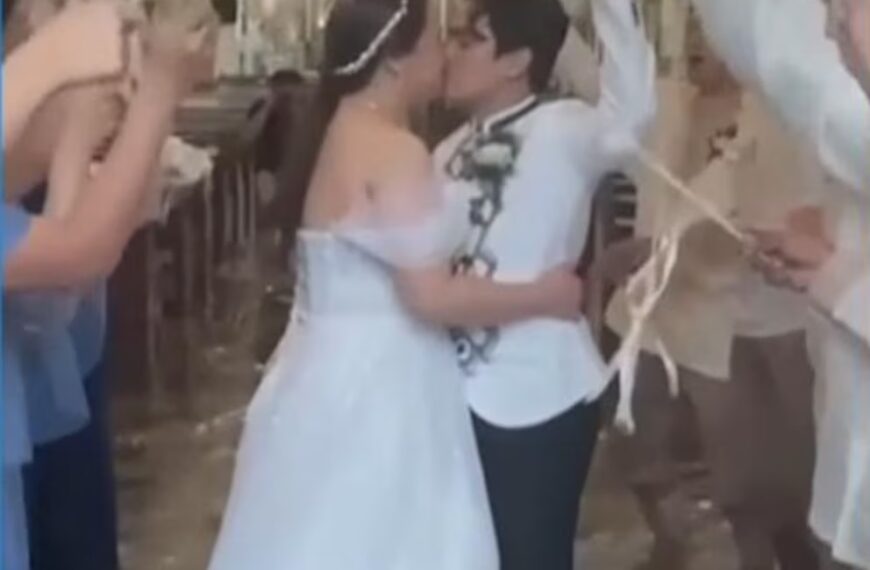 Відео Пара йде затопленим проходом у день свого весілля на Філіппінах