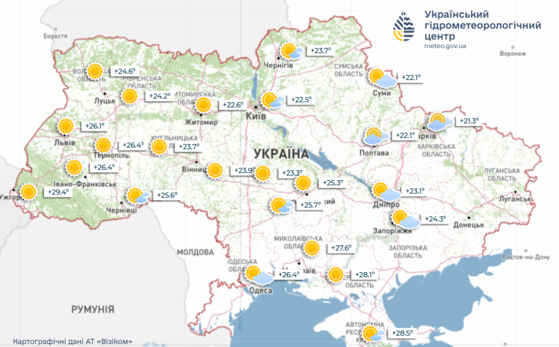 Прогноз погоди на вихідні — Діденко розповіла, де буде спекотно до +32 — карти | INFBusiness