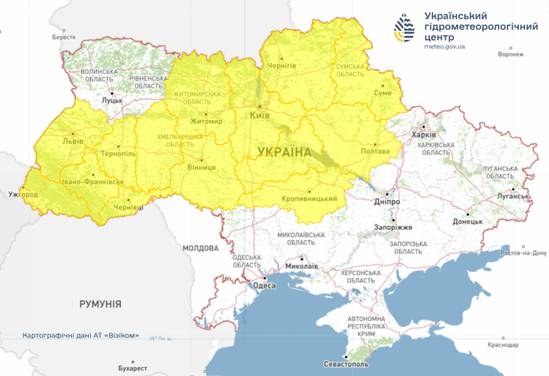 Погода на завтра — в Україні оголошено штормове попередження — карта | INFBusiness