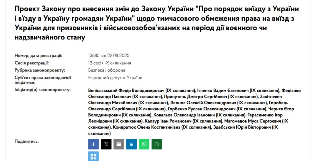 Без додаткових умов: Рада може дозволити чоловікам до 22 років виїхати з України | INFBusiness