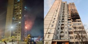 Київ: Будівля ліквідаторів аварії на ЧАЕС знищена дроном; вдова рятувальника серйозно поранена. | INFBusiness