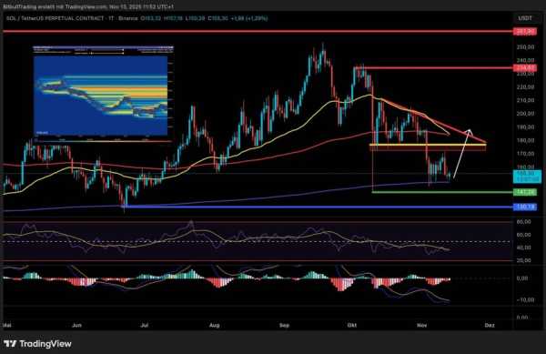 Солана знову наближається до 800-денної EMA, області, яка кілька разів надавала вирішальну підтримку протягом останніх тижнів. Однак з кожним наступним тестом ця область втрачає структурну стабільність, що збільшує ймовірність прориву вниз, якщо ціна не зможе знову пробити загальний опір. Крім того, загальний тиск з боку ринку біткойна має свій вплив; доки біткойн не зможе встановити чітку стабілізацію та продовжуватиме торгуватися вбік або вниз, Солані буде важко ініціювати стійкий розворот. Чи це момент істини для Солани? | INFBusiness