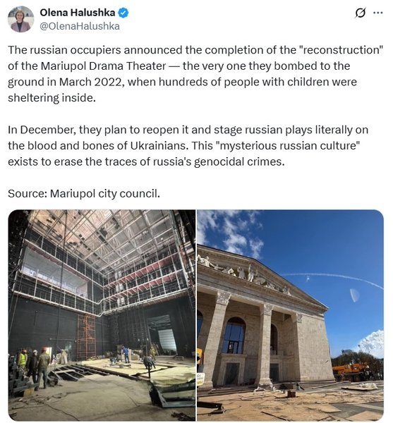 Маріупольський драмтеатр: окупаційна влада анонсувала швидке відновлення роботи — фото | INFBusiness