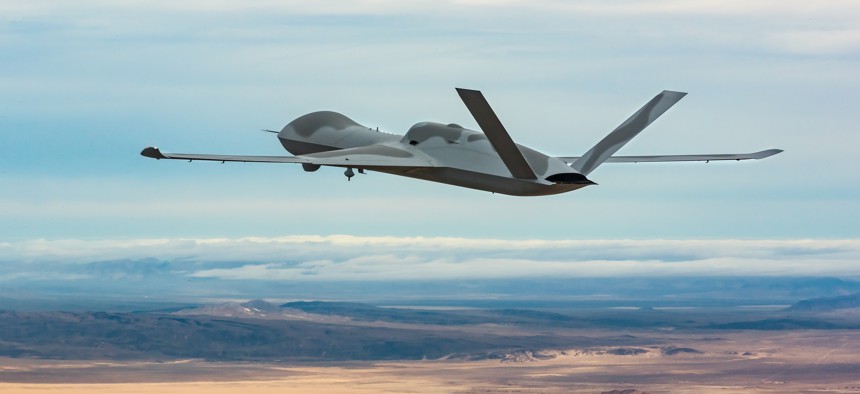 An MQ-20 drone just teamed up with an F-22 for mock combat missions 1
