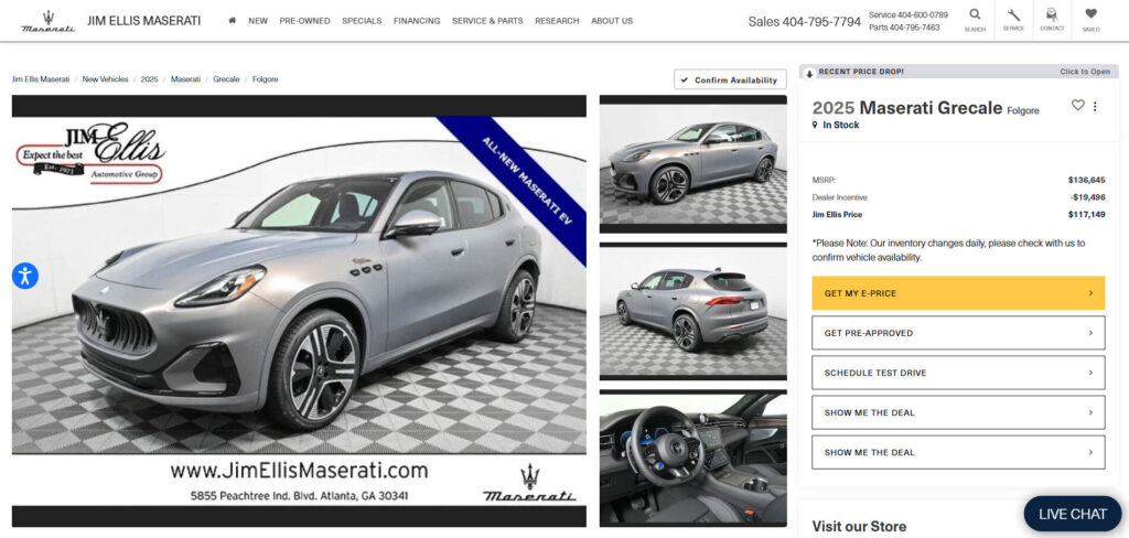 Maserati Grecale EV: скидка $20 000, але чи вартує? 1