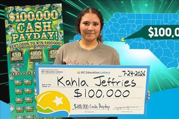 Бомба Новини 35 Жінка з Північної Кароліни виграла 100 000 доларів у першому…