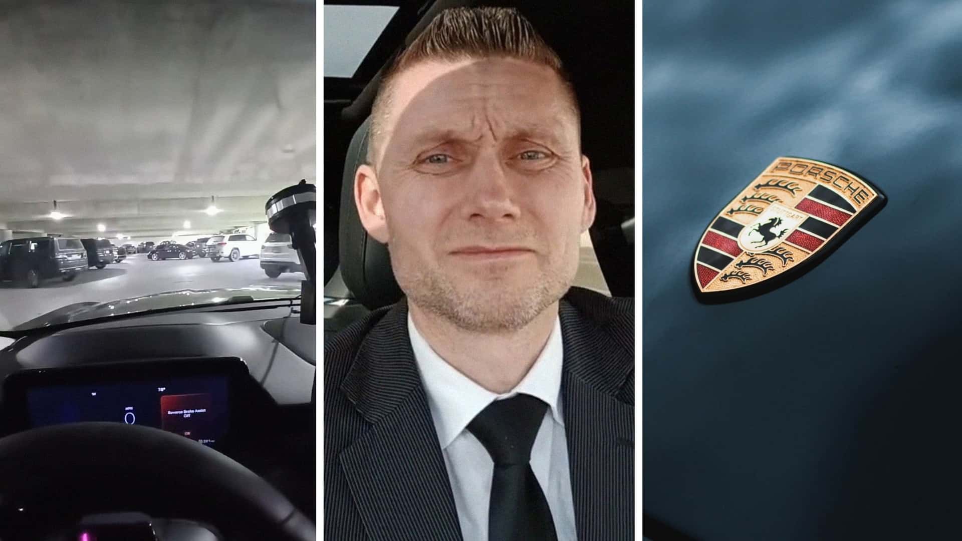 Водій на авто проїхався проти руху у паркінгу, а потім в'їхав у Porsche 1