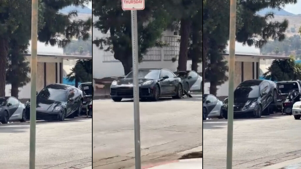 Porsche Panamera, керована майстерно, залишає евакуатор далеко позаду, здіймаючи вихор уламків 1