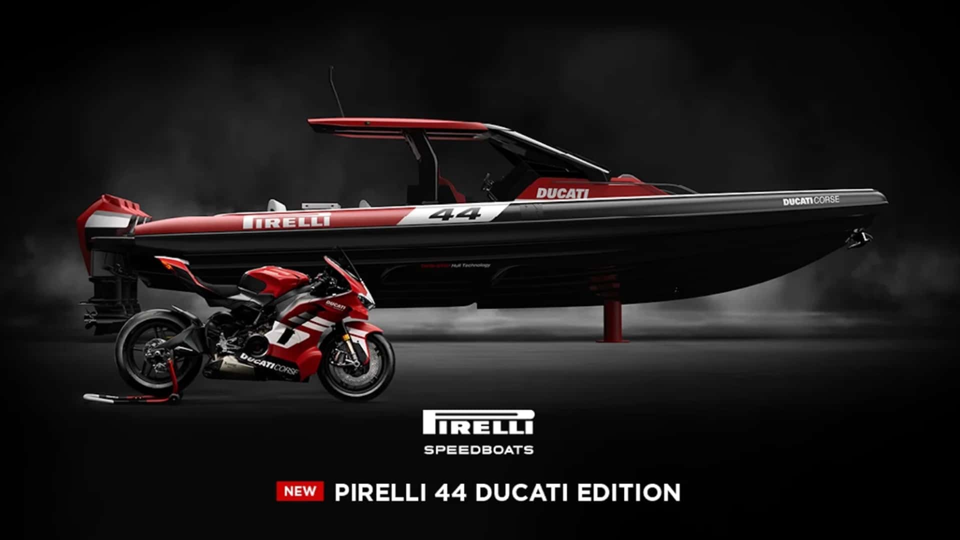 Ducati розробила човен потужністю 1500 кінських сил 1 Pirelli 44 Ducati Edition speedboat